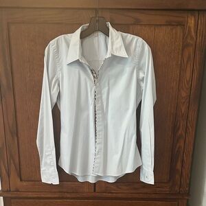 Burberry Light Blue Collared Button Shirt